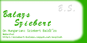 balazs sziebert business card